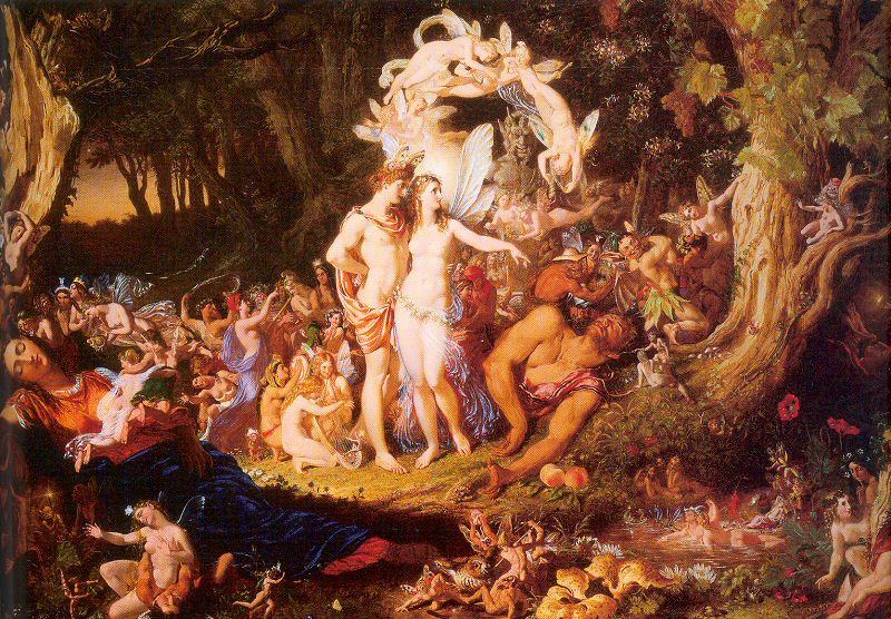 Paton, Sir Joseph Noel The Reconciliation of Oberon and Titania china oil painting image